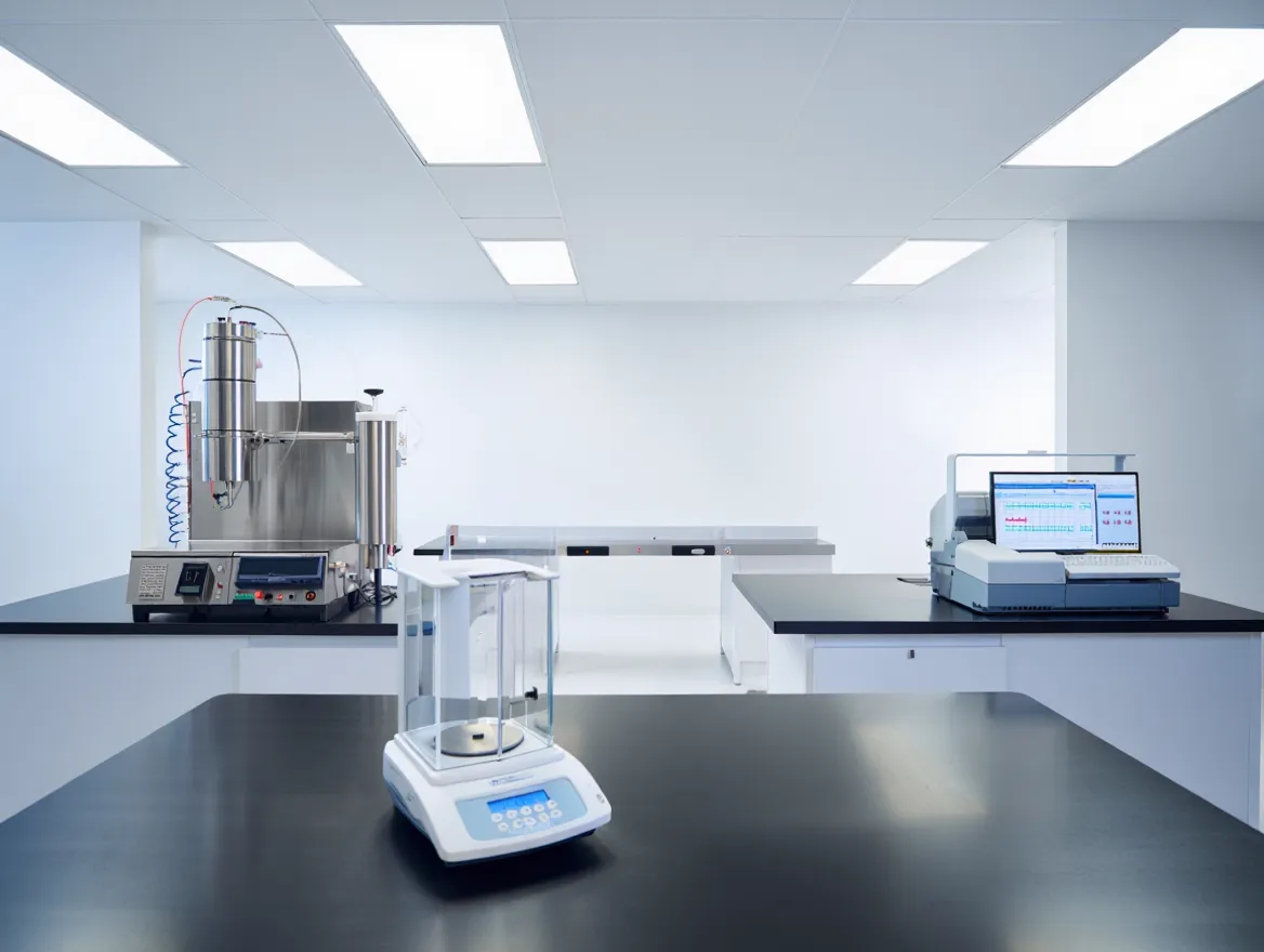 Clean laboratory environment with quality testing equipment for natural supplements